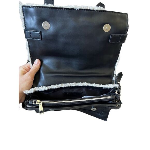 ZARA QUILTED CITY BAG Blogger’s Favourite Leather Sherpa - Picture 14 of 16